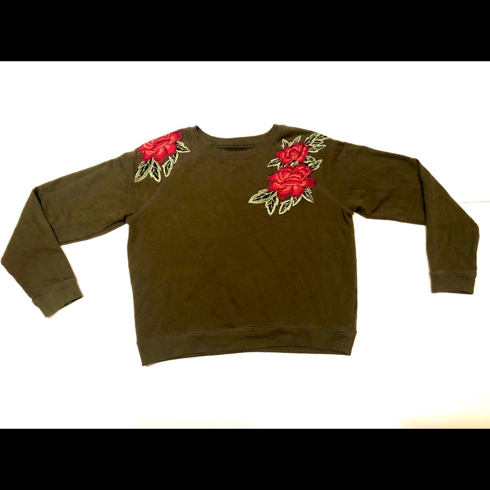 Aeropostale Rose Embroidered Sweater